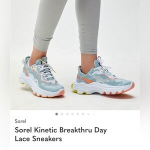 Sorel Women's Blue and Orange Kinetic Sneakers